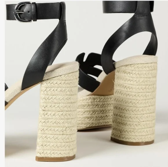 The Drop Women's Black Bea Platform Heel Size 7.5 - 4.6 Inch Heel - Picture 6 of 12